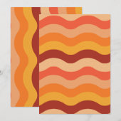 Abstract retro 70s groovy funky gepersonaliseerd bedankkaart (Voorkant / Achterkant)