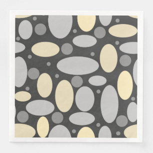 Abstract retro grijs beige pastelsteen voor zee servet
