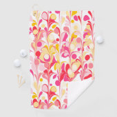 Abstract Retro Marmeren Patroon Roze Golfhanddoek (Insitu)