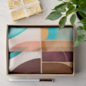 Abstract Retro Modern Squares Collectie Tissuepapier (Geschenk)