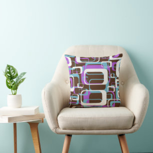 Abstract Retro Swingend 60s Geometrisch Patroon Kussen