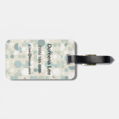 Abstract retropatroon bagagelabel (Achterkant horizontaal)