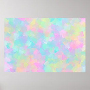 Abstract retropatroon van geometrische vormen in r poster