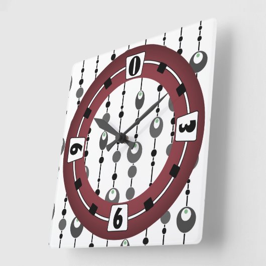 Abstract retrospectief ontwerp, sierdeco vierkante klok (Hoek)