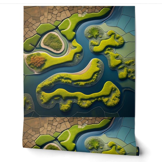 Abstract River Estuary Behang (Afrollen)