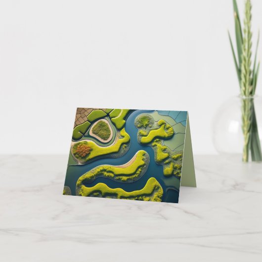 Abstract River Estuary Kaart (Voorkant)