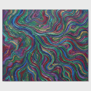 Abstract Rivierdelta Juweeltoon Inpakpapier