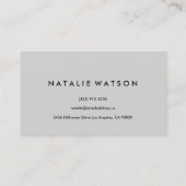 Abstract roke Modern Minimal White Black Visitekaartje (Achterkant)