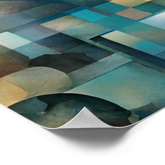 Abstract romantisch hart Poster (Hoek)