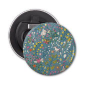 Abstract romantisch patroon met cartoon button flesopener (Voorkant)