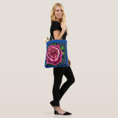 Abstract Romantisch Roze Bloom Draagtas (Op model)