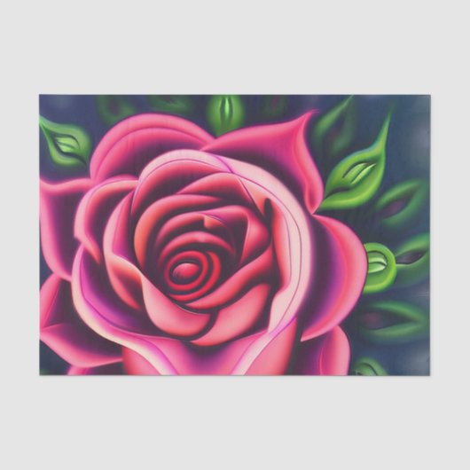 Abstract Romantisch Roze Bloom Tissuepapier (Voorkant)