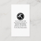 Abstract rood dakgebouw visitekaartje (Achterkant)