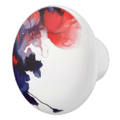 Abstract rood en blauw keramische knop (Rechts)