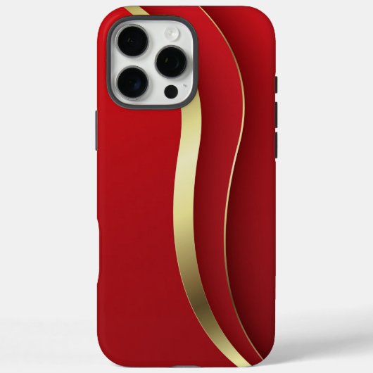 Abstract rood en goud Case-Mate iPhone case (Achterkant)
