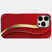 Abstract rood en goud Case-Mate iPhone case (Achterkant (horizontaal))