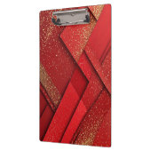 Abstract rood en gouden geometrisch ontwerp klembord (Links)