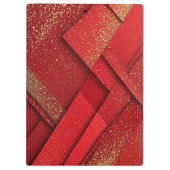 Abstract rood en gouden geometrisch ontwerp klembord (Achterkant)