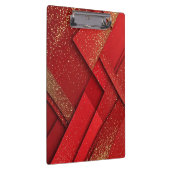Abstract rood en gouden geometrisch ontwerp klembord (Rechts)