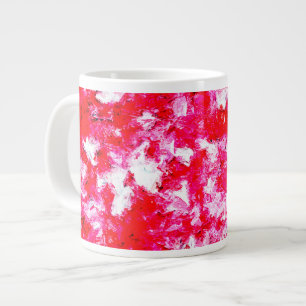Abstract rood en roze extra grote beker