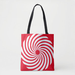 Abstract rood en wit draagtas
