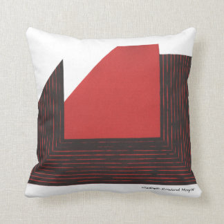 Abstract rood en zwart geometrisch Sierkussen