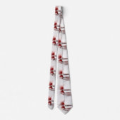 Abstract rood gezicht stropdas (Achterkant)