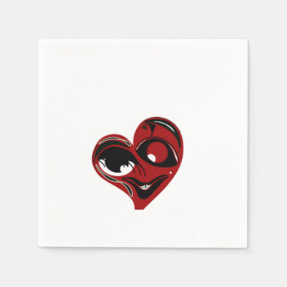 Abstract, rood hart servet