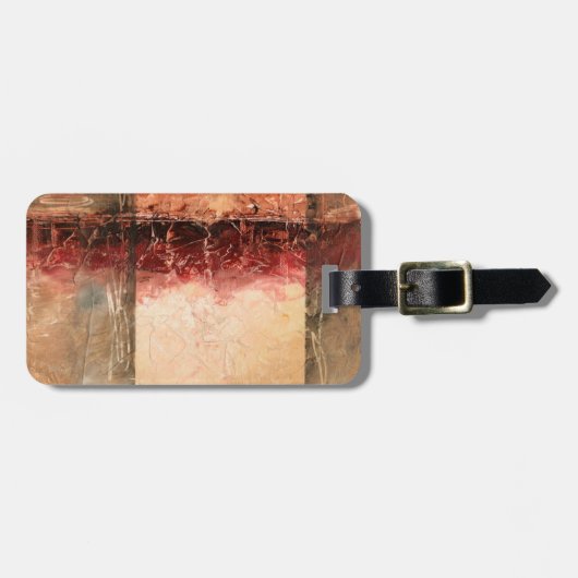 Abstract rood landschap bagagelabel (Voorkant horizontaal)