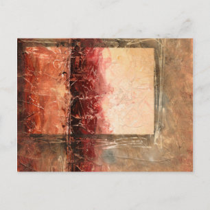 Abstract rood landschap briefkaart