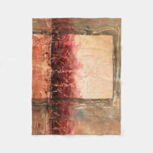 Abstract rood landschap fleece deken