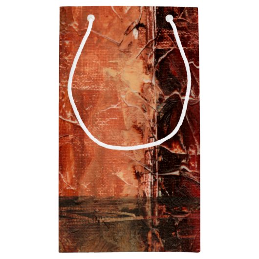 Abstract rood landschap klein cadeauzakje (Achterkant)