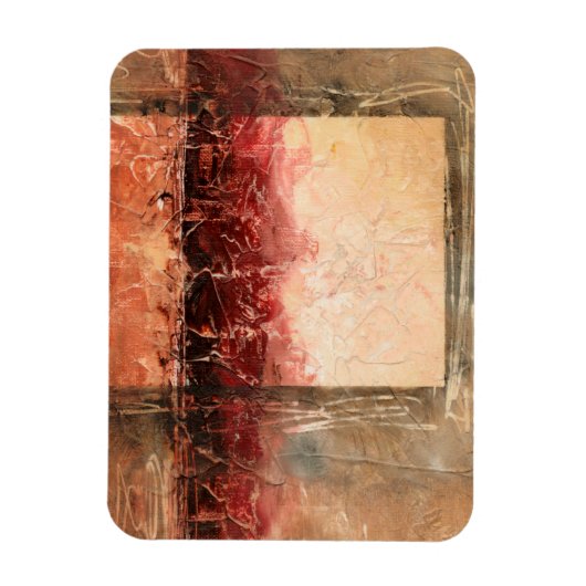 Abstract rood landschap magneet (Verticaal)