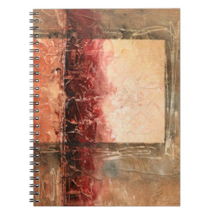 Abstract rood landschap notitieboek
