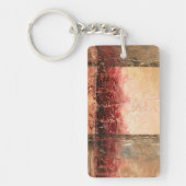 Abstract rood landschap sleutelhanger (Voorkant)
