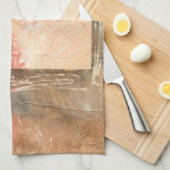 Abstract rood landschap theedoek (Quarter Fold)