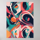 Abstract rood modern kunst Poster (Voorkant)