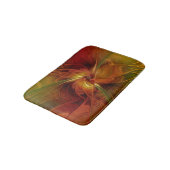Abstract rood Oranje bruin fractaal kunstventilato Badmat (Gekanteld)