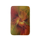 Abstract rood Oranje bruin fractaal kunstventilato Badmat (Voorkant Verticaal)