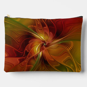 Abstract rood Oranje bruin fractaal kunstventilato Etui