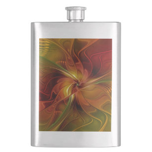 Abstract rood Oranje bruin fractaal kunstventilato Flacon
