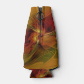 Abstract rood Oranje bruin fractaal kunstventilato Flesjeskoeler (Achterkant)