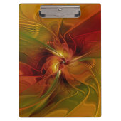 Abstract rood Oranje bruin fractaal kunstventilato Klembord (Voorkant)