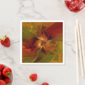 Abstract rood Oranje bruin fractaal kunstventilato Servet (Insitu)