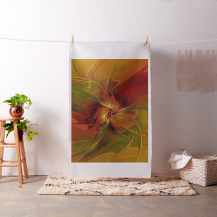 Abstract rood Oranje bruin fractaal kunstventilato Stof