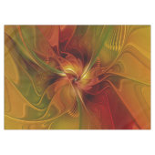 Abstract rood Oranje bruin fractaal kunstventilato Tafelkleed (Voorkant (Horizontaal))