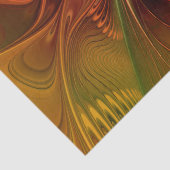 Abstract rood Oranje bruin fractaal kunstventilato Tissuepapier (Detail)