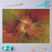 Abstract rood Oranje bruin fractaal kunstventilato Tissuepapier (Craft)