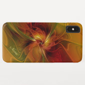 Abstract rood Oranje Bruin Groene Kunstnaam Case-Mate iPhone Case (Achterkant (horizontaal))