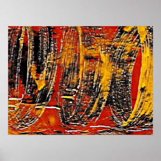 Abstract Rood Rood Rood Rood Rand Rand Poster (Voorkant)